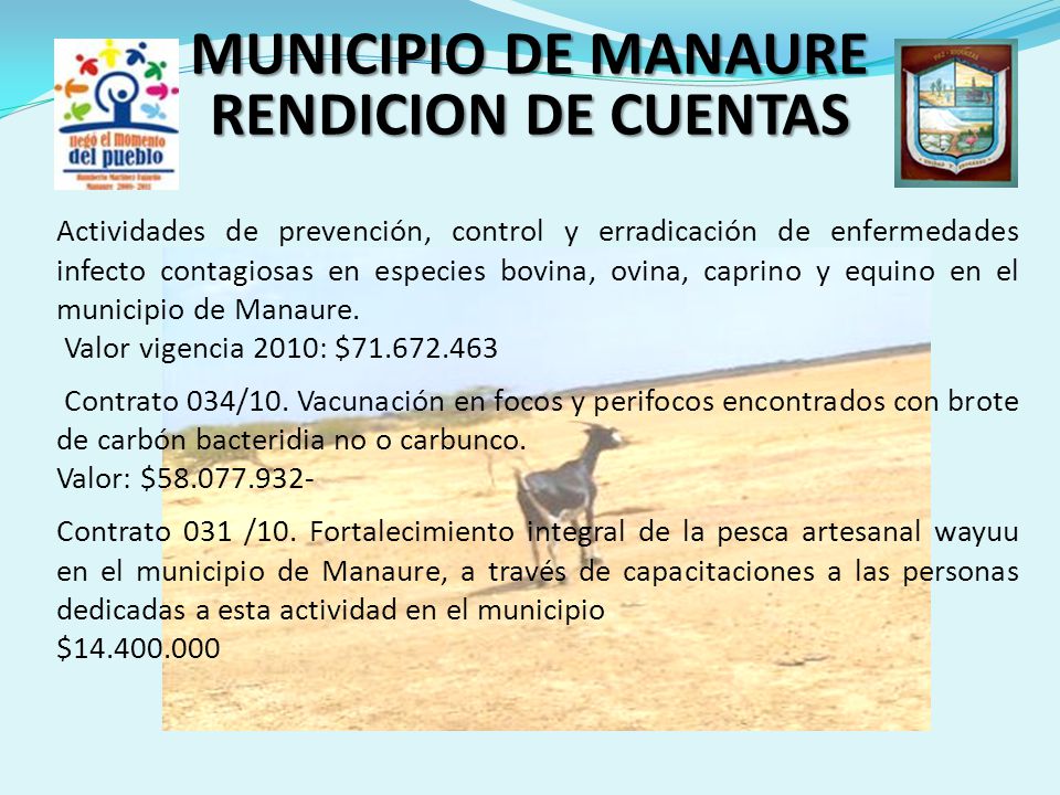 MUNICIPIO DE MANAURE RENDICION DE CUENTAS