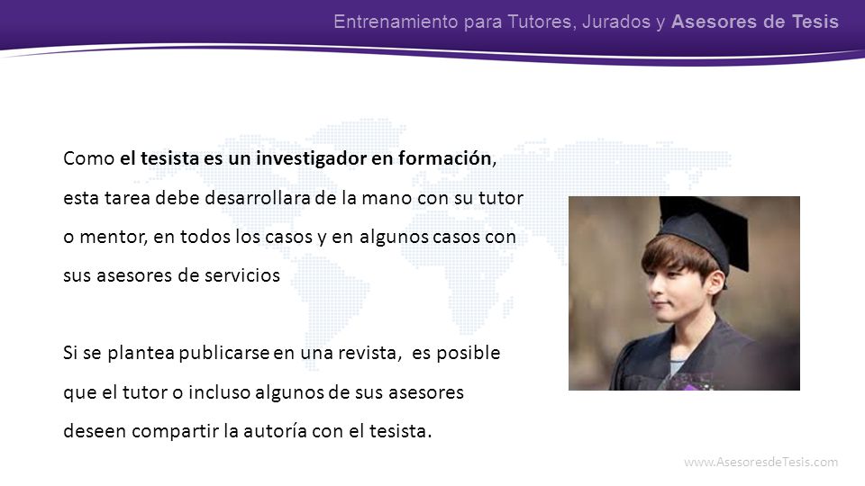 Entrenamiento para Tutores, Jurados y Asesores de Tesis