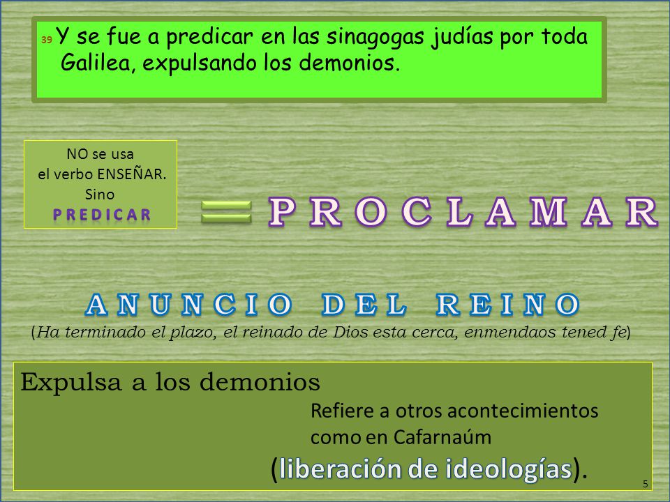P R O C L A M A R A N U N C I O D E L R E I N O
