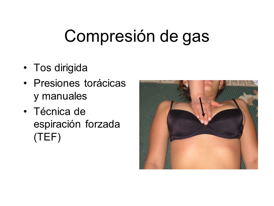 Compresión de gas Tos dirigida Presiones torácicas y manuales