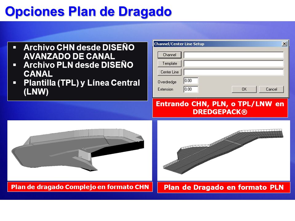 Opciones Plan de Dragado