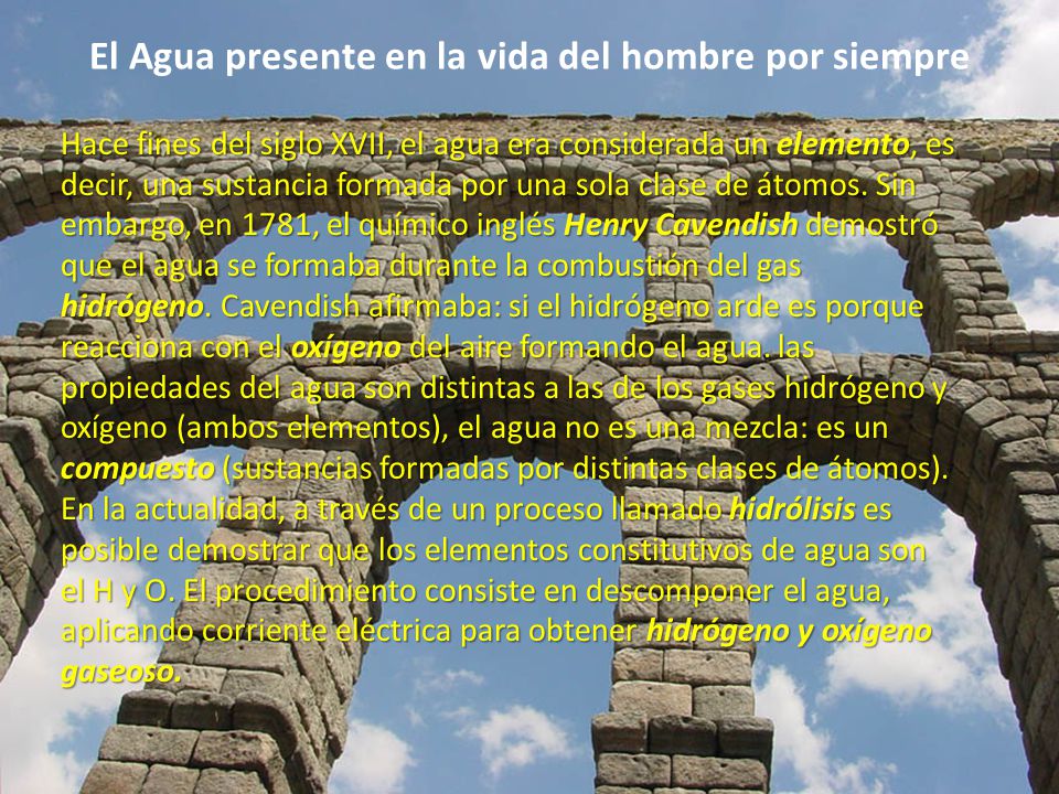 El Agua presente en la vida del hombre por siempre
