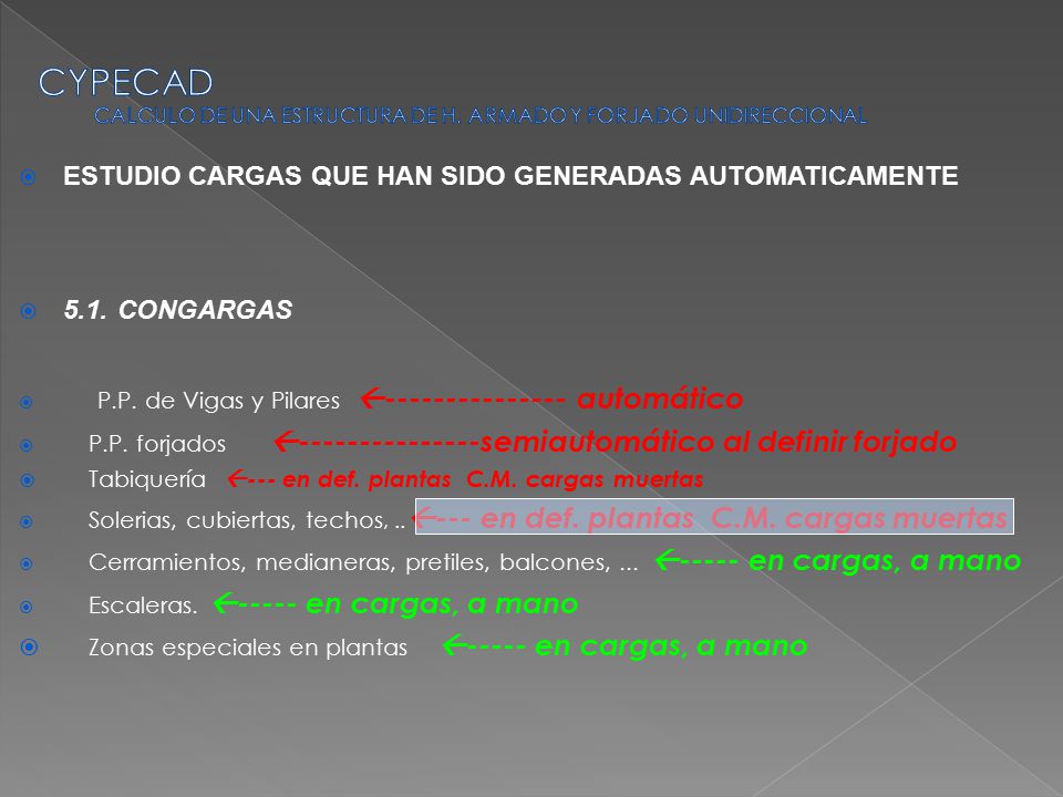 CYPECAD CALCULO DE UNA ESTRUCTURA DE H. ARMADO Y FORJADO UNIDIRECCIONAL