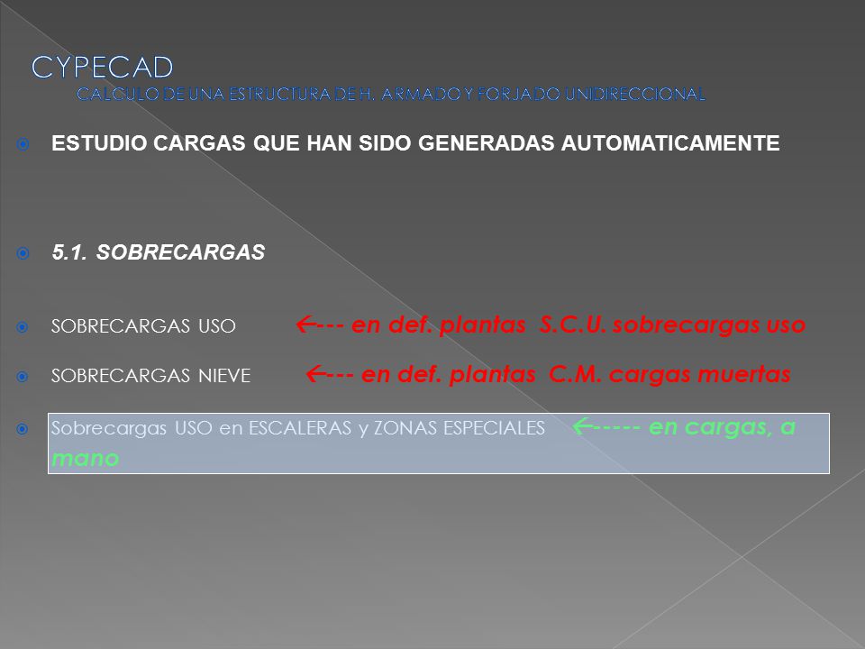 CYPECAD CALCULO DE UNA ESTRUCTURA DE H. ARMADO Y FORJADO UNIDIRECCIONAL