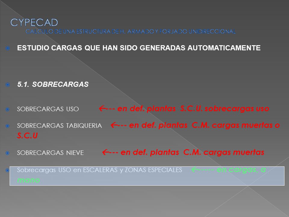 CYPECAD CALCULO DE UNA ESTRUCTURA DE H. ARMADO Y FORJADO UNIDIRECCIONAL