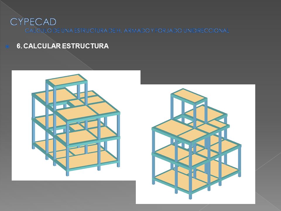 CYPECAD CALCULO DE UNA ESTRUCTURA DE H. ARMADO Y FORJADO UNIDIRECCIONAL