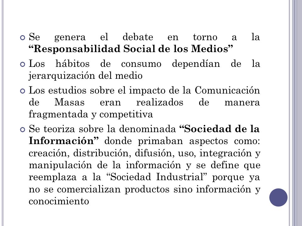 Se genera el debate en torno a la Responsabilidad Social de los Medios