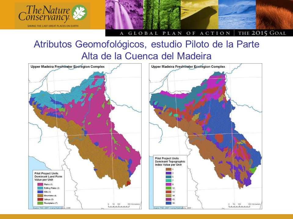 Atributos Geomofológicos, estudio Piloto de la Parte Alta de la Cuenca del Madeira