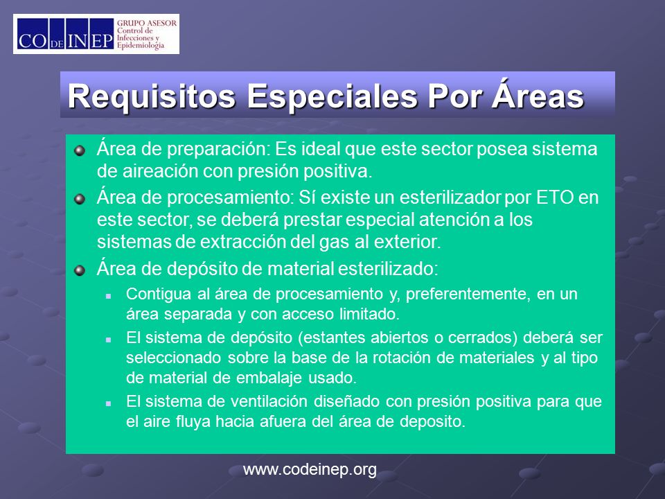 Requisitos Especiales Por Áreas