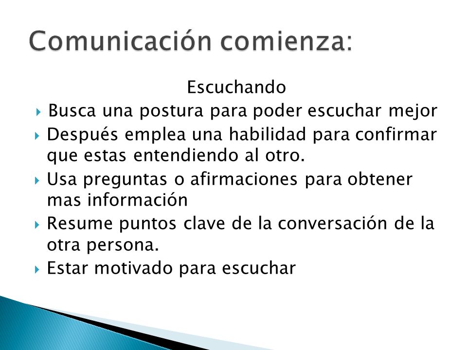 Comunicación comienza: