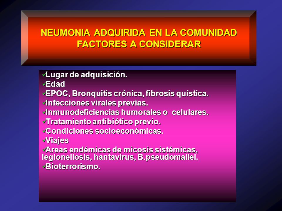 NEUMONIA ADQUIRIDA EN LA COMUNIDAD