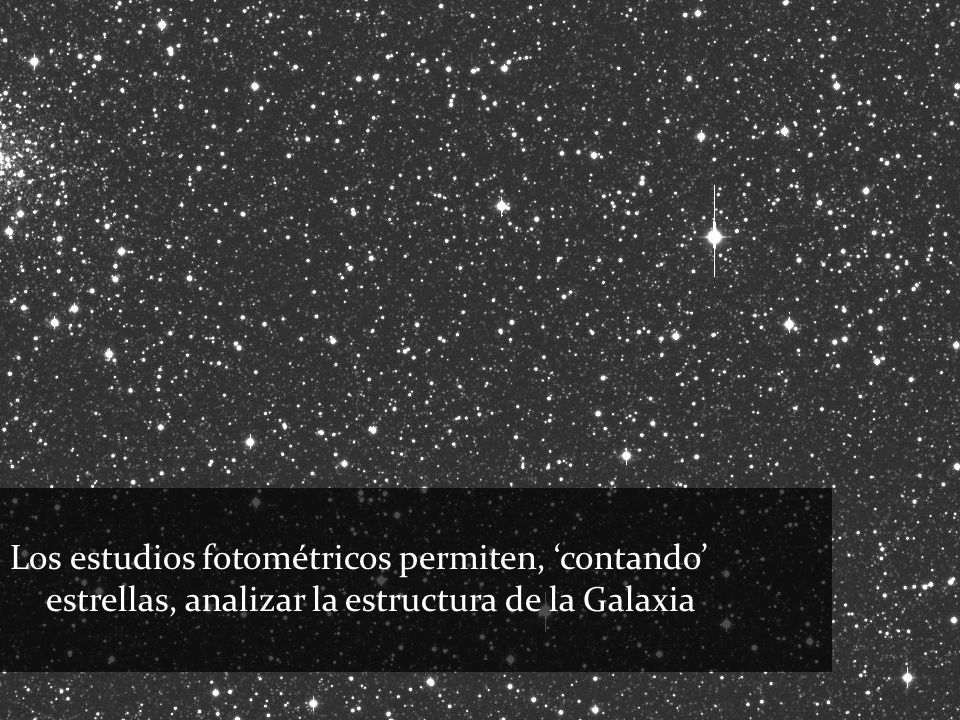 Los estudios fotométricos permiten, ‘contando’ estrellas, analizar la estructura de la Galaxia