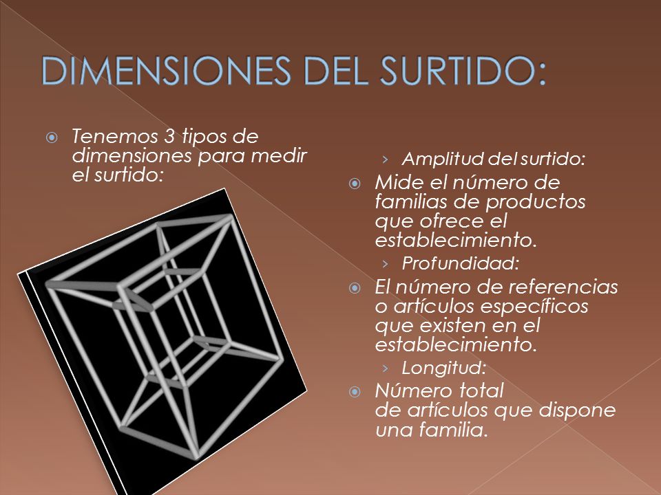 DIMENSIONES DEL SURTIDO: