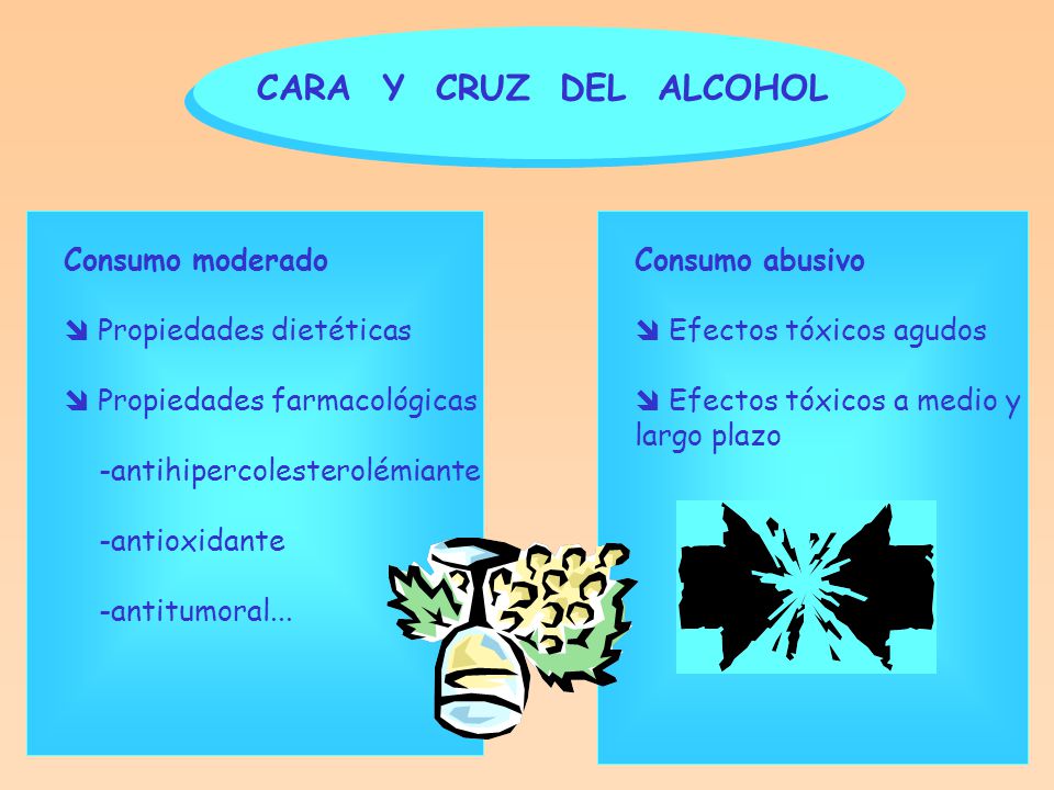 CARA Y CRUZ DEL ALCOHOL Consumo moderado  Propiedades dietéticas