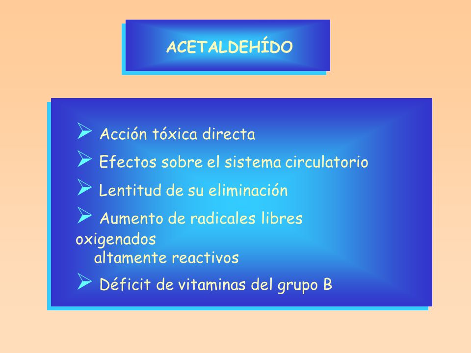  Acción tóxica directa  Efectos sobre el sistema circulatorio