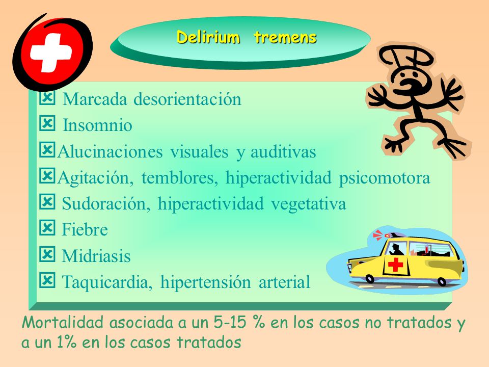  Marcada desorientación  Insomnio