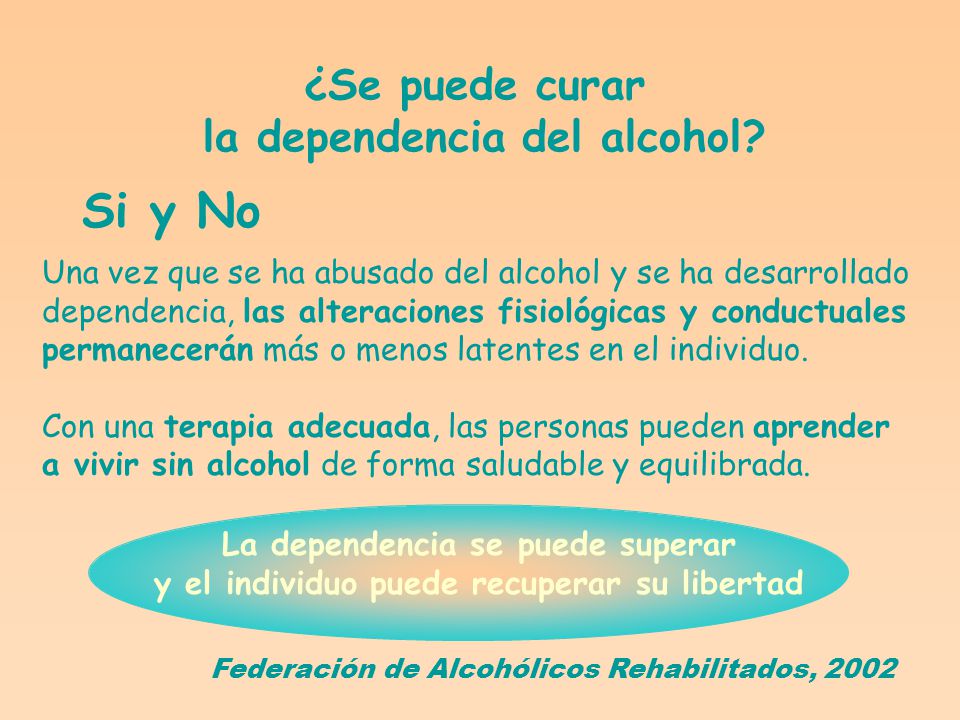 Si y No ¿Se puede curar la dependencia del alcohol