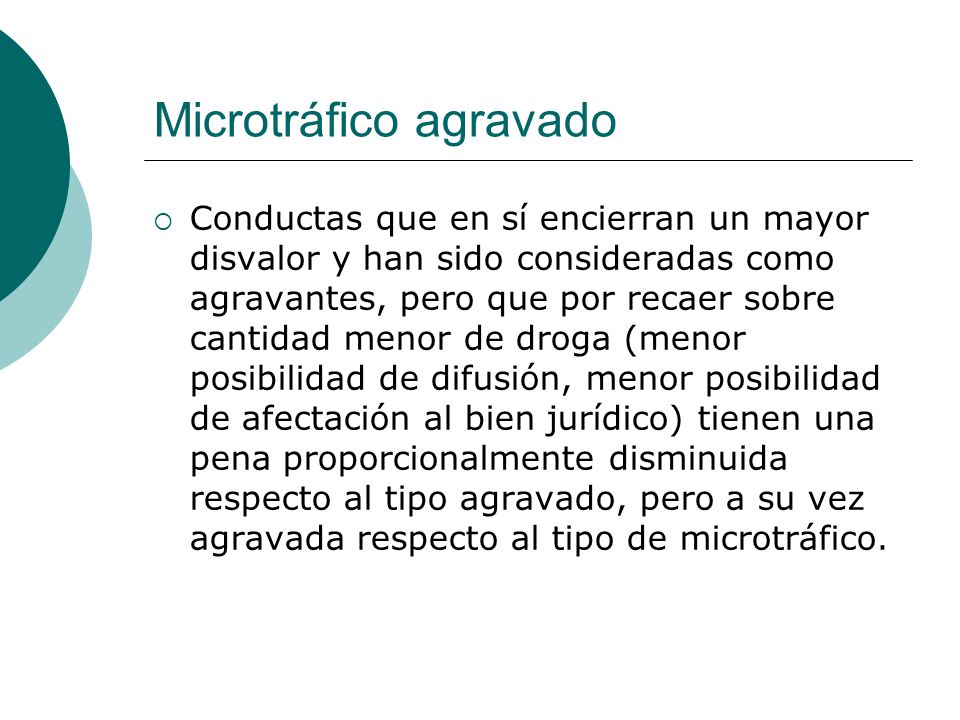 Microtráfico agravado