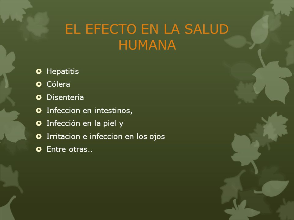 EL EFECTO EN LA SALUD HUMANA