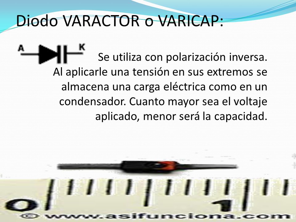 Diodo VARACTOR o VARICAP: