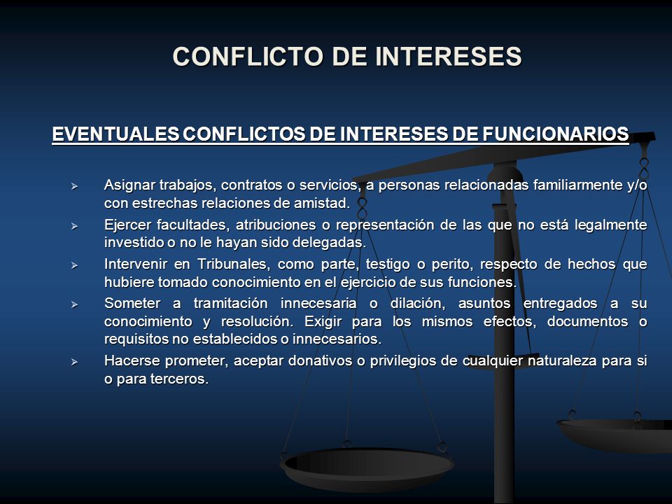 CONFLICTO DE INTERESES