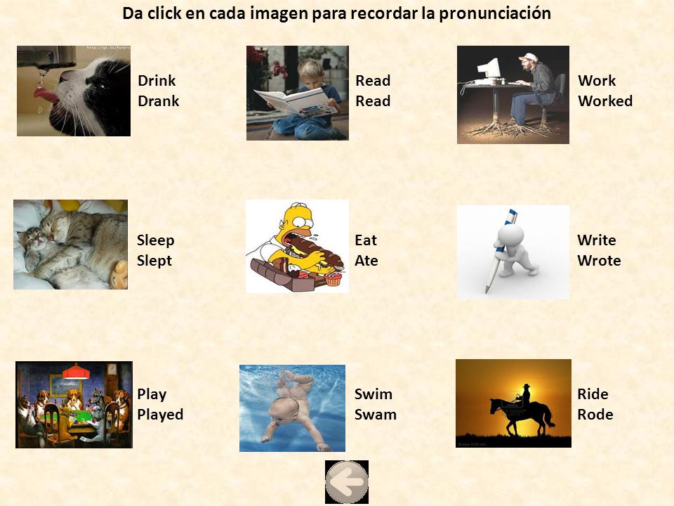 Da click en cada imagen para recordar la pronunciación