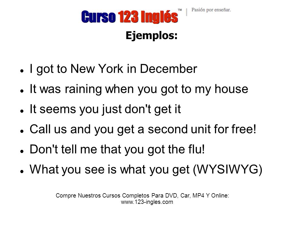 I got to New York in December It was raining when you got to my house