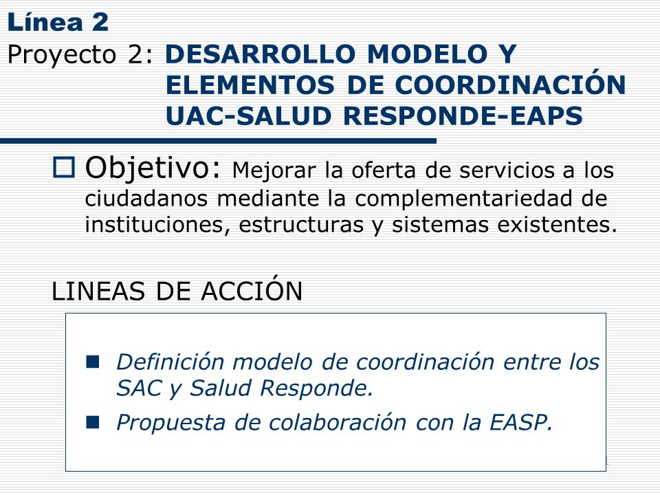 Línea 2 Proyecto 2: DESARROLLO MODELO Y. ELEMENTOS DE COORDINACIÓN