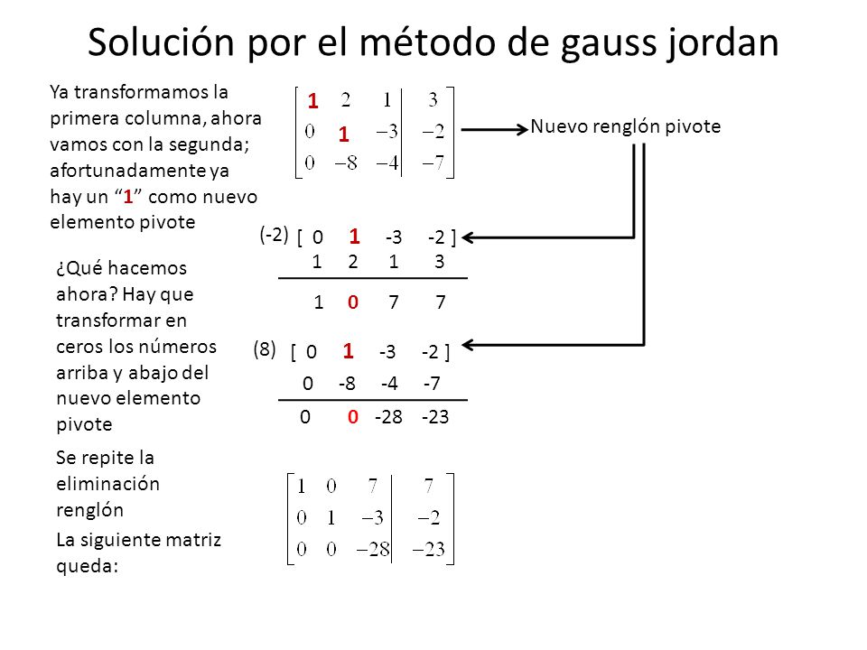 Resolver el siguiente sistema de ecuaciones por el método de gauss jordan -  ppt video online descargar