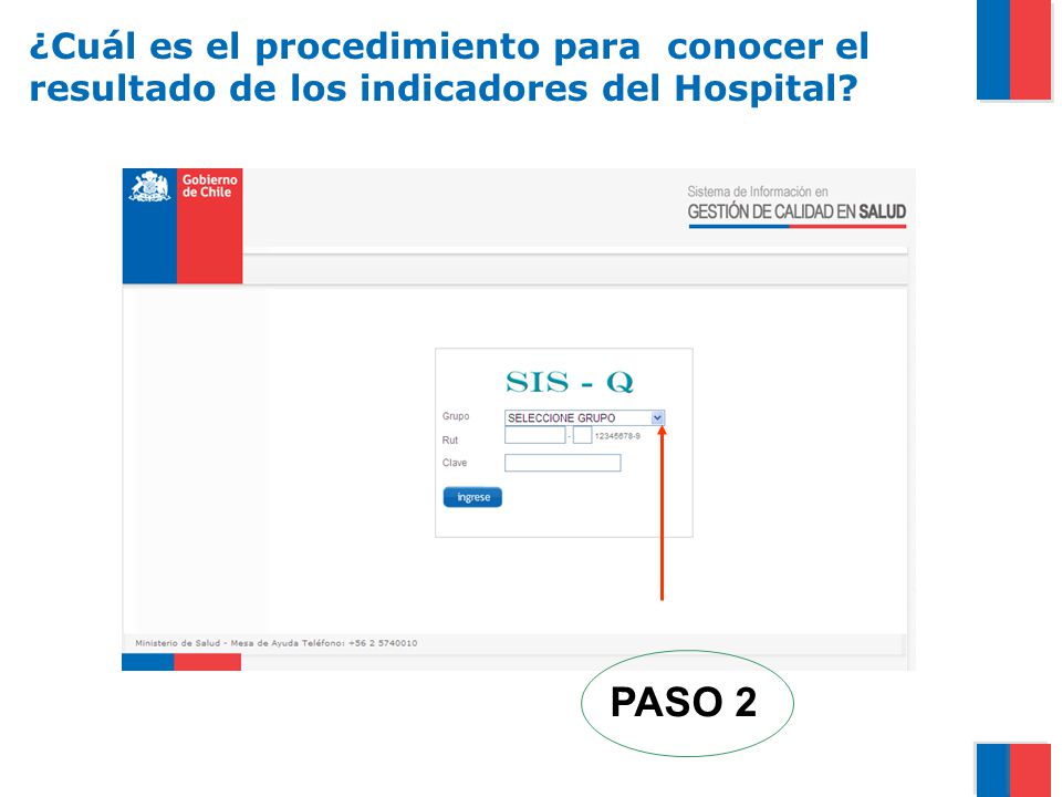 ¿Cuál es el procedimiento para conocer el resultado de los indicadores del Hospital