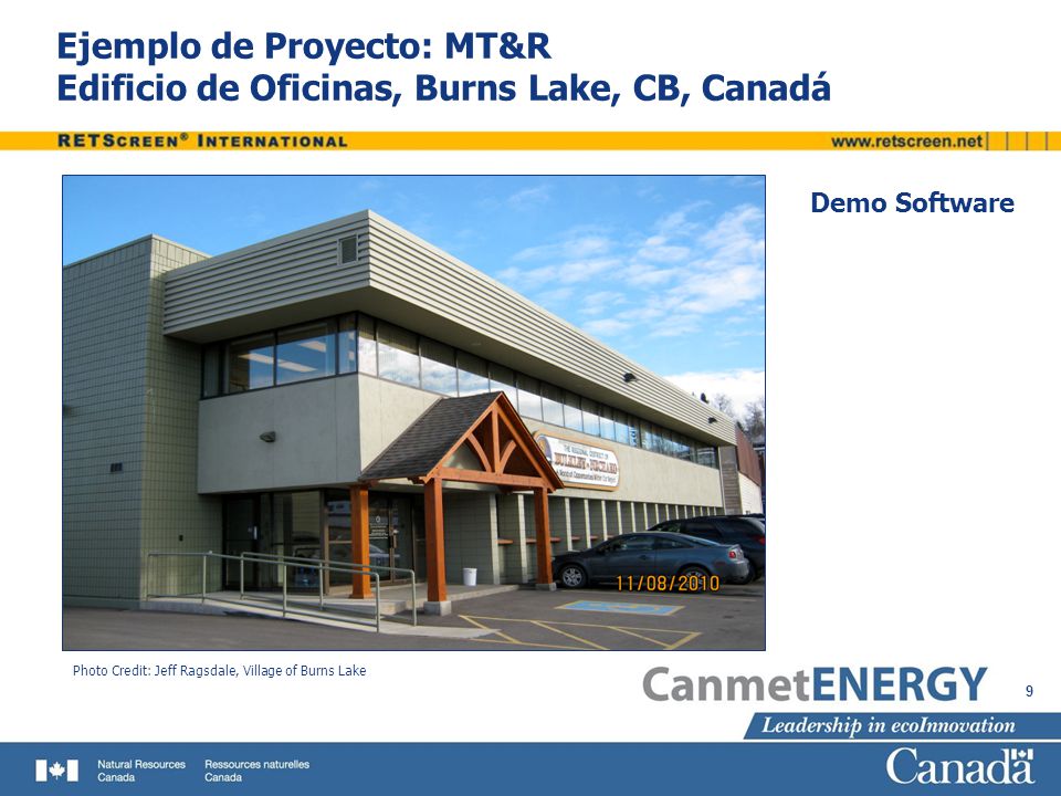 Ejemplo de Proyecto: MT&R Edificio de Oficinas, Burns Lake, CB, Canadá