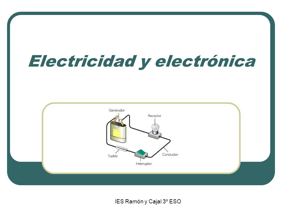 Electricidad y electrónica