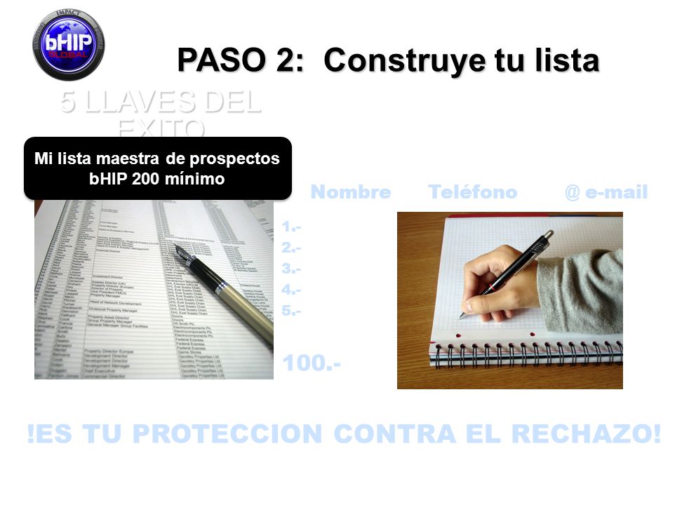 PASO 2: Construye tu lista