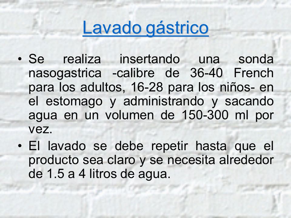 Lavado gástrico