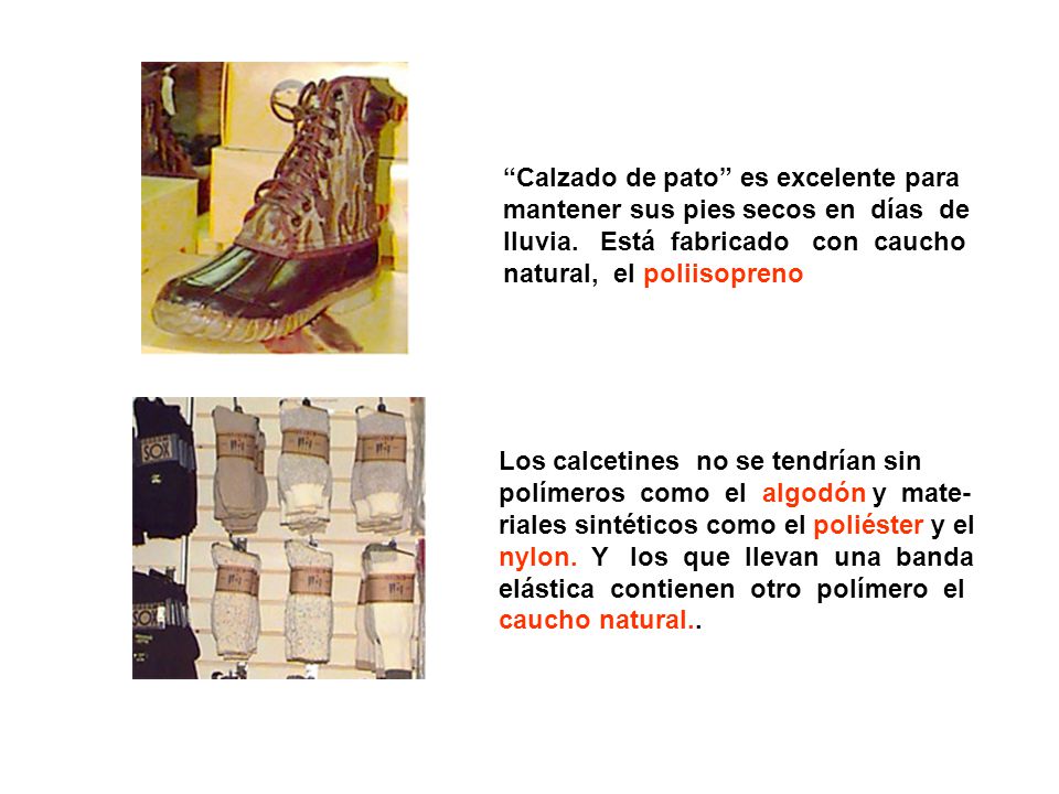 Calzado de pato es excelente para mantener sus pies secos en días de lluvia. Está fabricado con caucho