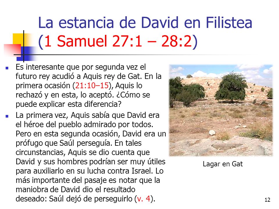 La estancia de David en Filistea (1 Samuel 27:1 – 28:2)