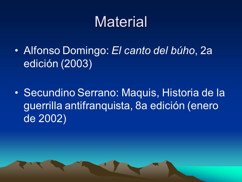 Material Alfonso Domingo: El canto del búho, 2a edición (2003)