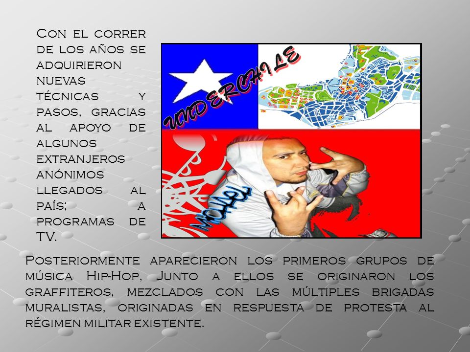 Con el correr de los años se adquirieron nuevas técnicas y pasos, gracias al apoyo de algunos extranjeros anónimos llegados al país; a programas de TV.