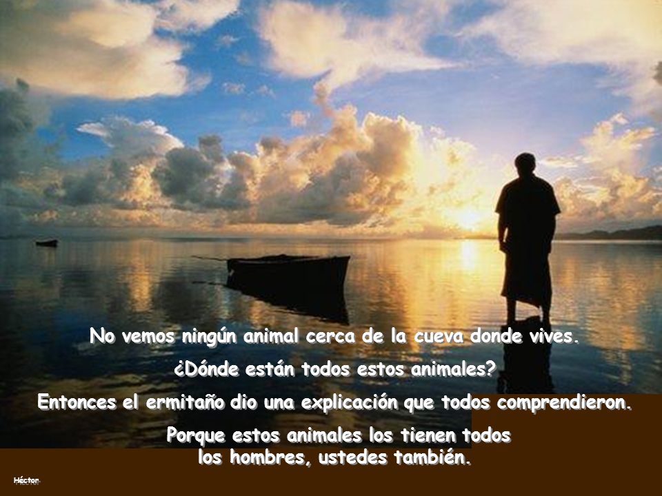 No vemos ningún animal cerca de la cueva donde vives.