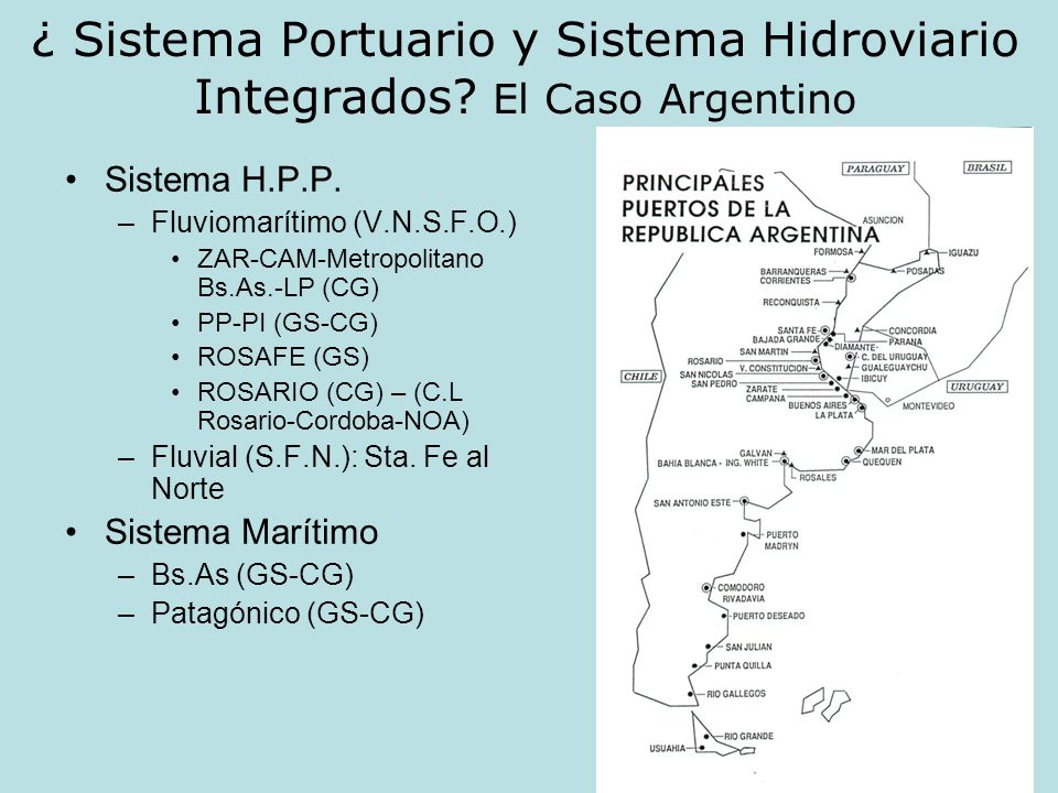 ¿ Sistema Portuario y Sistema Hidroviario Integrados El Caso Argentino