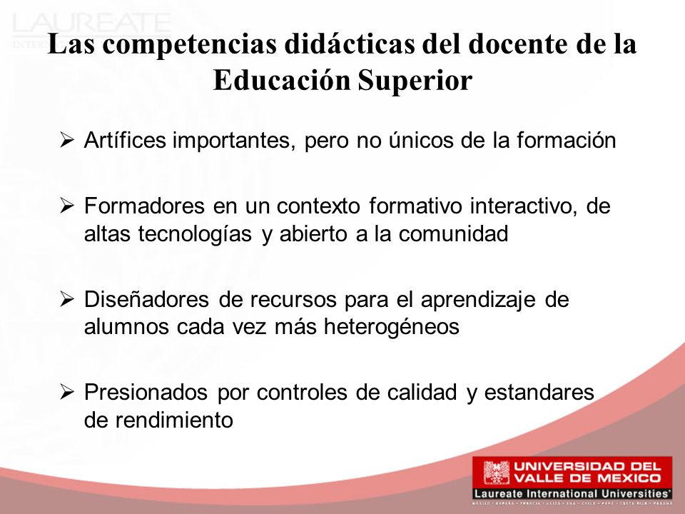 Las competencias didácticas del docente de la Educación Superior