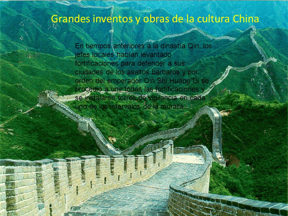 Grandes inventos y obras de la cultura China