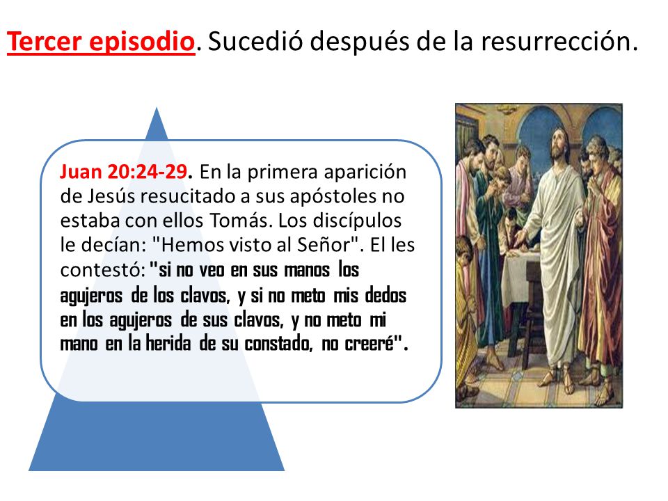 Tercer episodio. Sucedió después de la resurrección.
