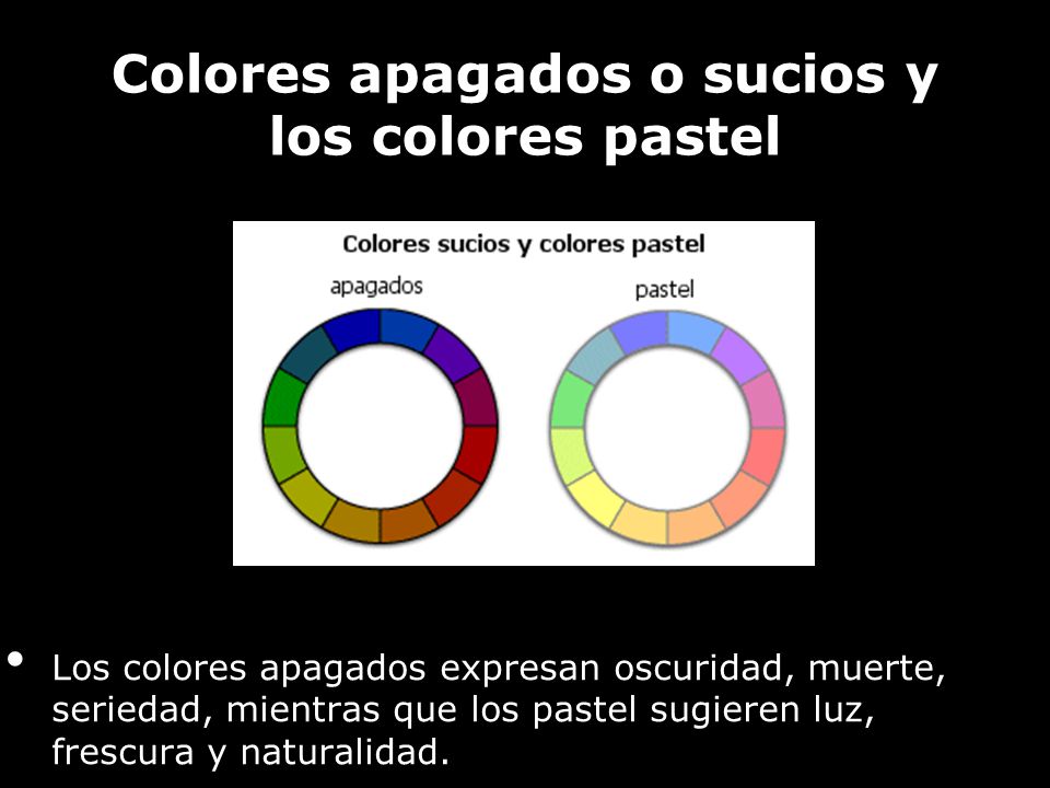 Colores apagados o sucios y los colores pastel