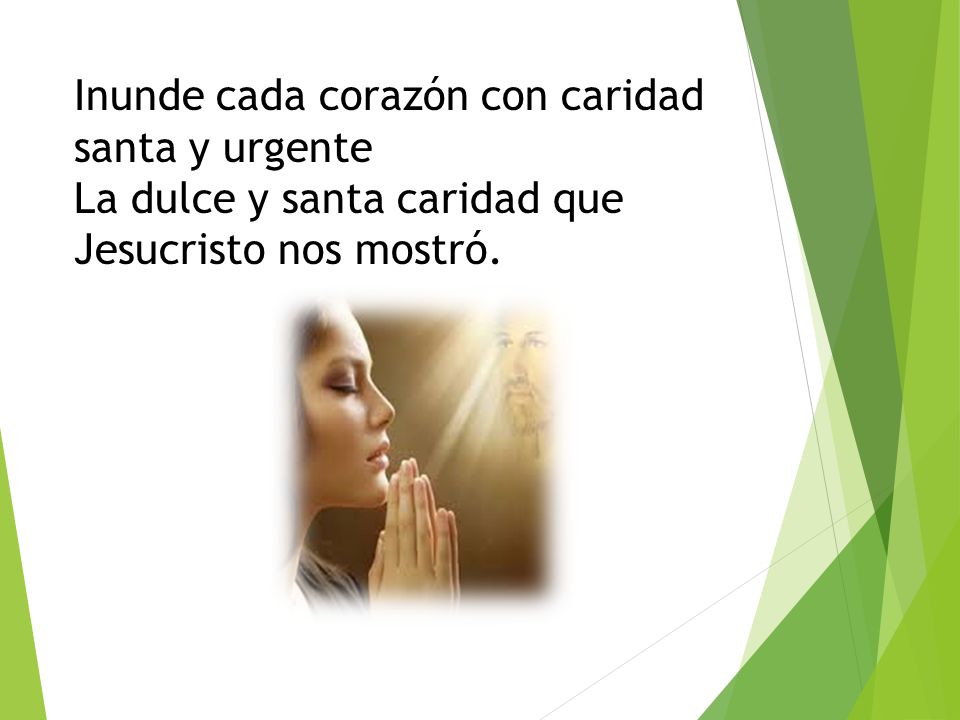 Inunde cada corazón con caridad santa y urgente