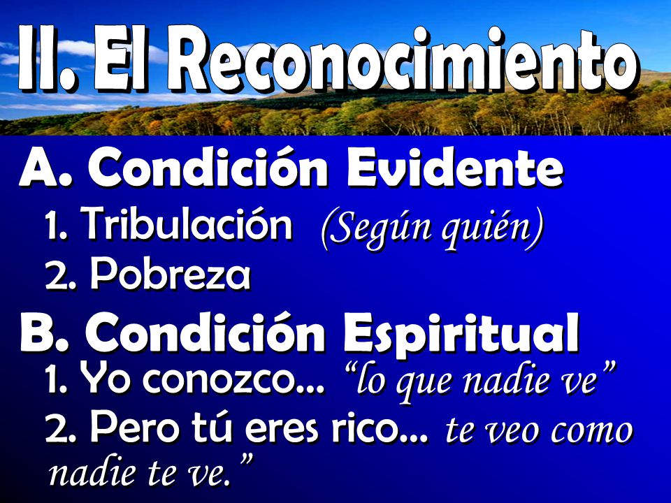 B. Condición Espiritual