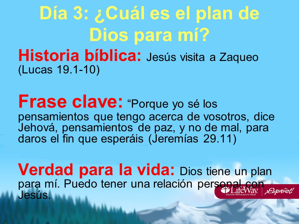 Día 3: ¿Cuál es el plan de Dios para mí