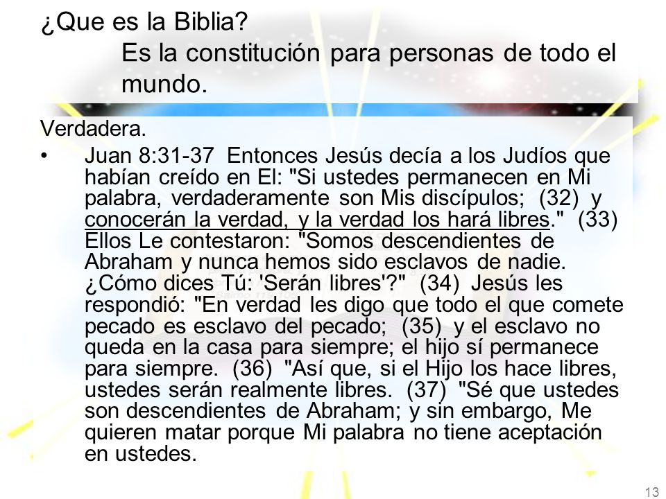 ¿Que es la Biblia Es la constitución para personas de todo el mundo.