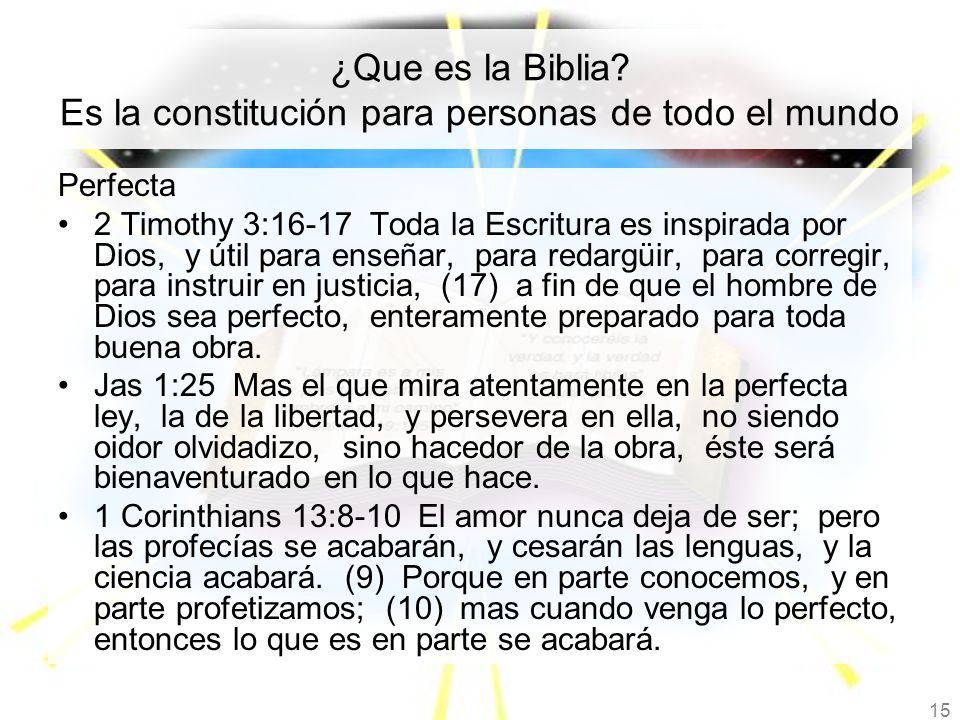 ¿Que es la Biblia Es la constitución para personas de todo el mundo