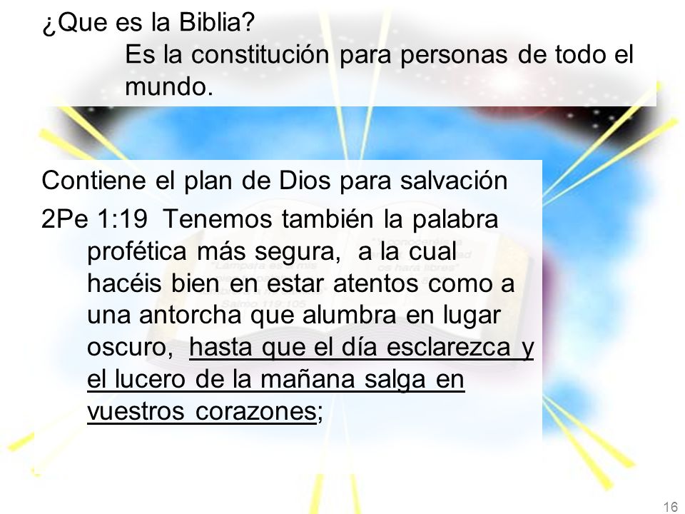 ¿Que es la Biblia Es la constitución para personas de todo el mundo.